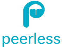 A blue P resembling an umbrella.